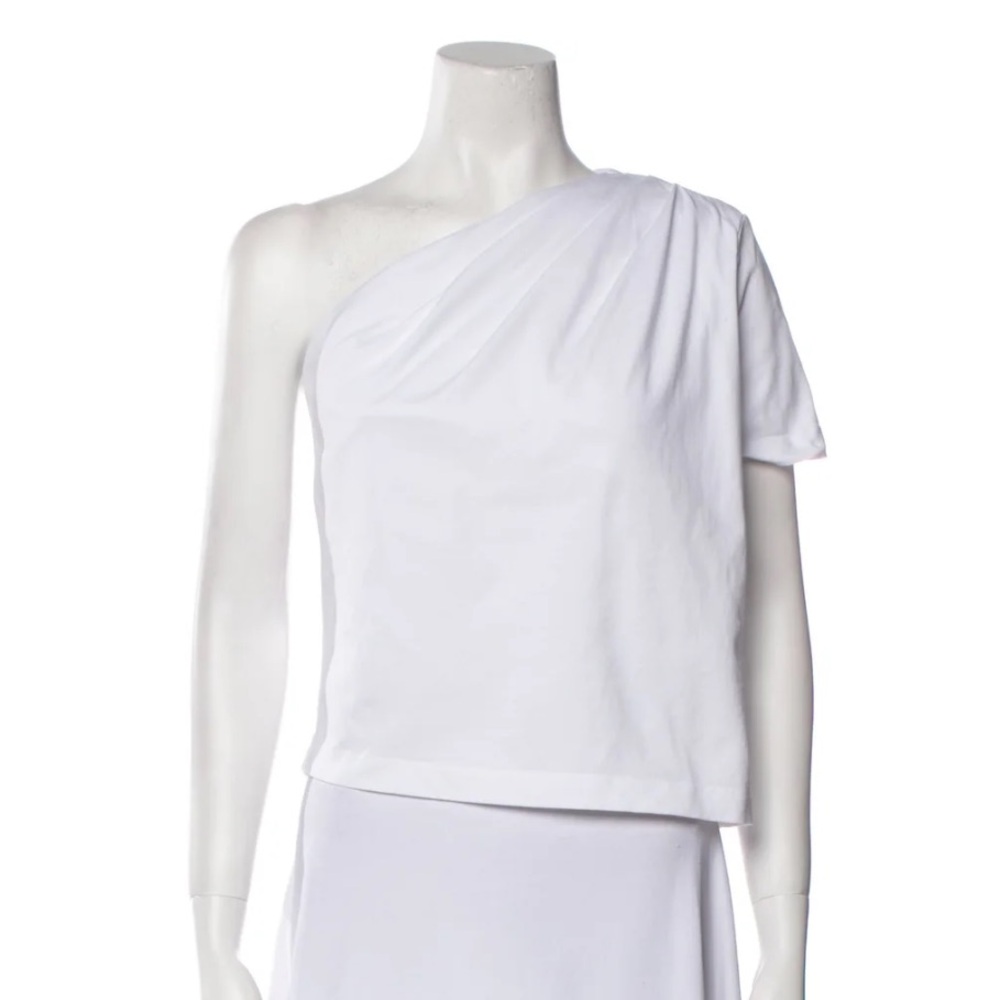 White One Shoulder T-Shirt Blouse